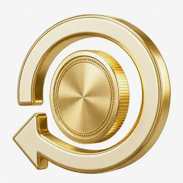 Coin with circular arrow — Vox
