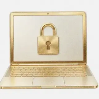 Laptop with padlock — Vox