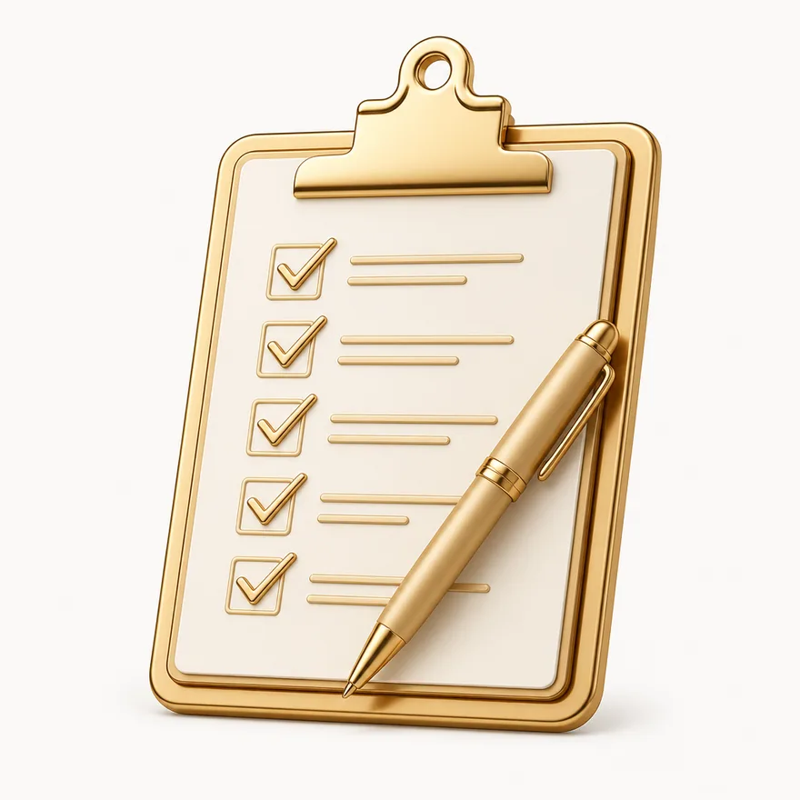 Clipboard checklist — Vox