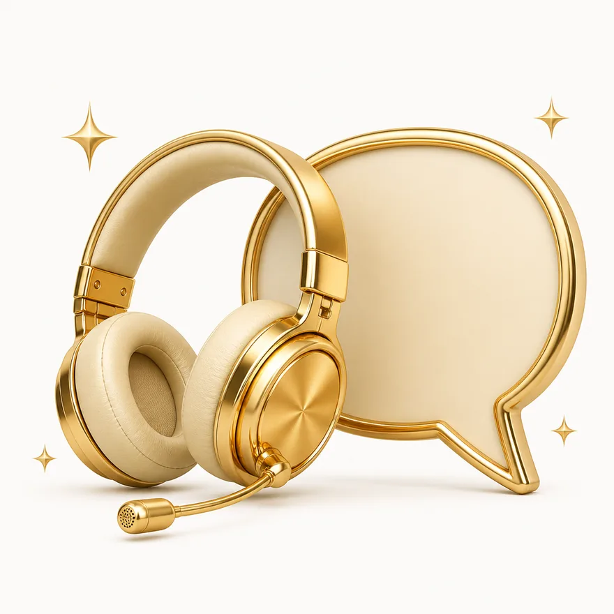 Headset with speech bubble — Vox